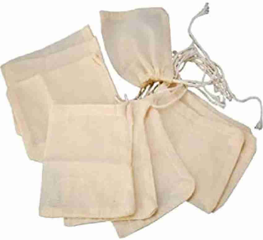 WUD Reusable Unbleached Muslin Cloth Bags for Straining Juice,Spice Bag  Pack of 10 Strainer Price in India - Buy WUD Reusable Unbleached Muslin  Cloth Bags for Straining Juice,Spice Bag Pack of 10